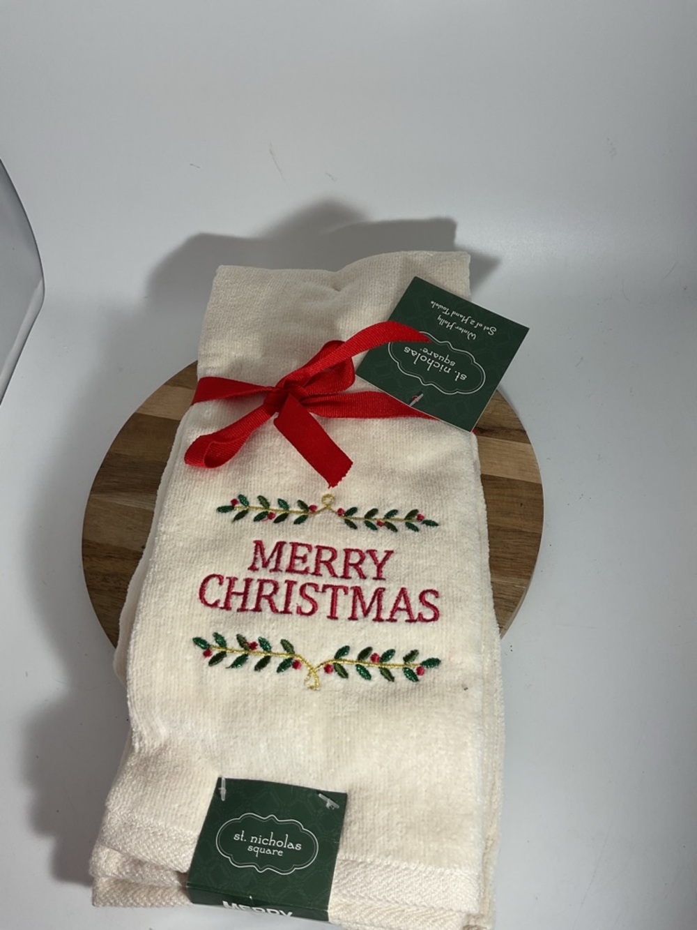 St. Nicholas Square Set of 2 Christmas Hand Towels New